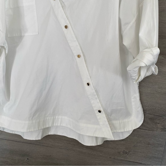 Zimmermann White Cotton Asymmetrical Shirt - Picture 9 of 10